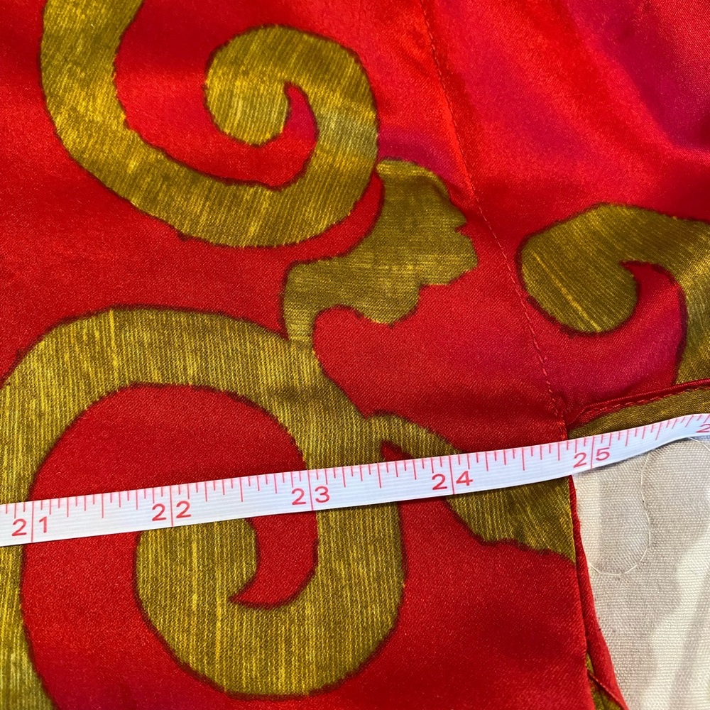 Natori Private Luxuries Red & Gold Kaftan Caftan Size L Elegant Loungewear - Picture 5 of 5